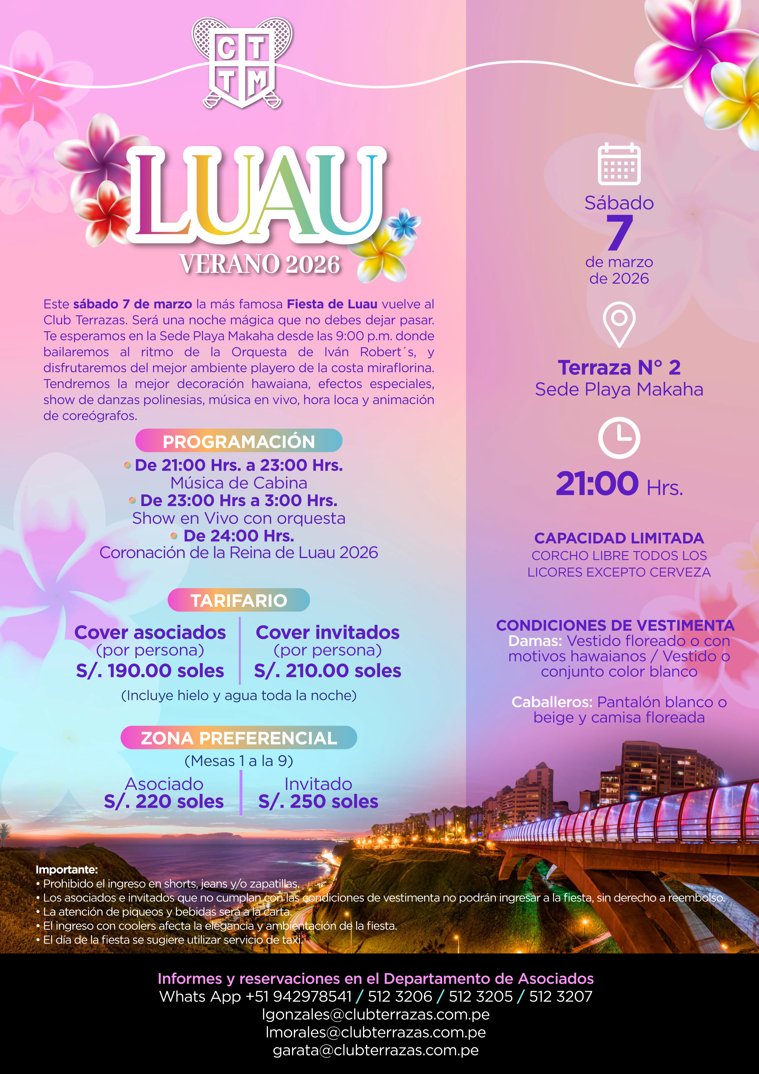 🌺🌴 LUAU VERANO 2026 🌴🌺