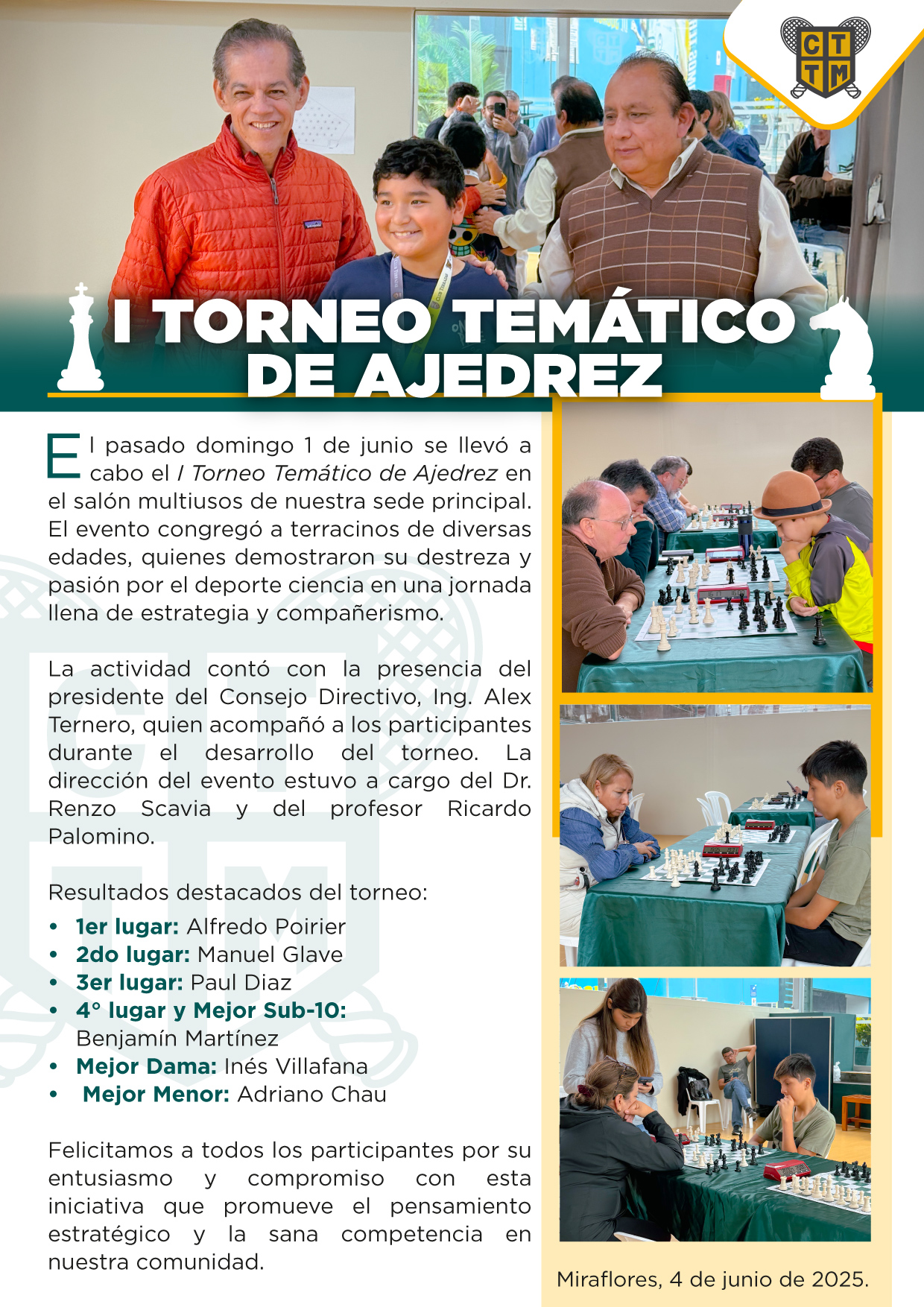 ♟️I TORNEO TEMÁTICO DE AJEDREZ 🏆