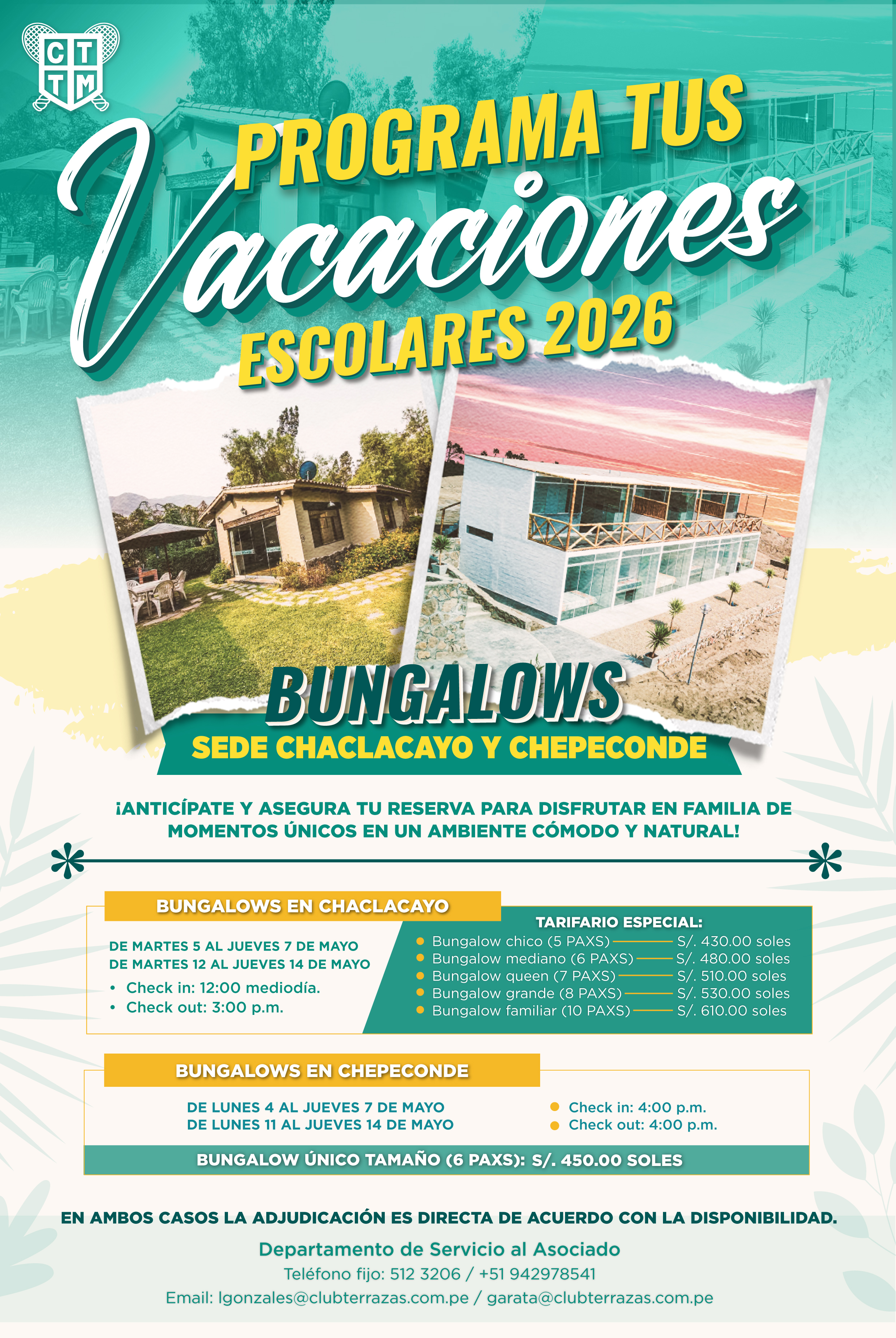 🏡🌴 BUNGALOW: PROGRAMA TUS VACACIONES ESCOLARES ☀️✨