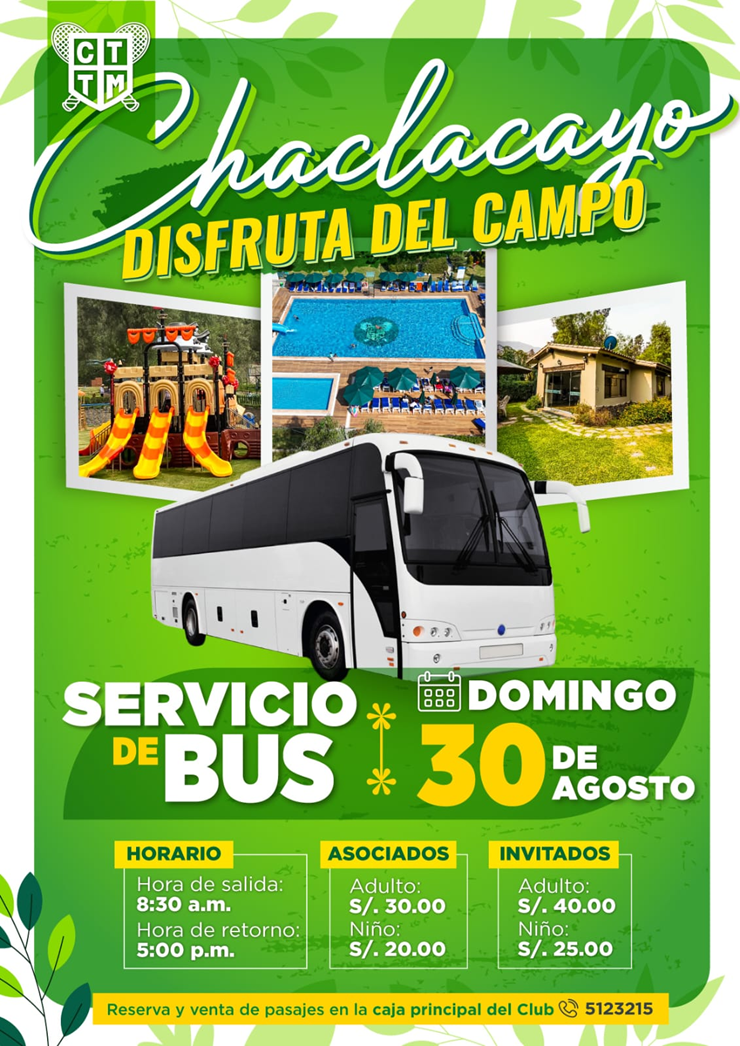 🚌 SERVICIO DE BUS A SEDE CHACLACAYO 🚌