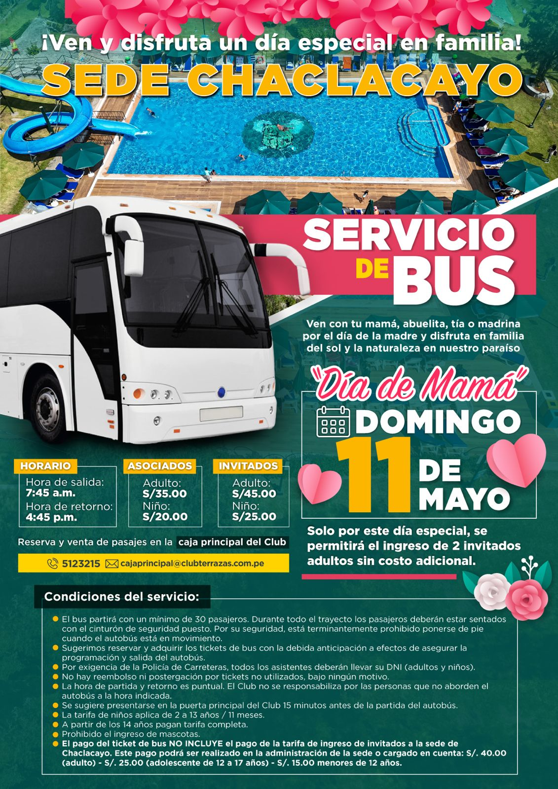 🚌 SERVICIO DE BUS – SEDE CHACLACAYO 2025