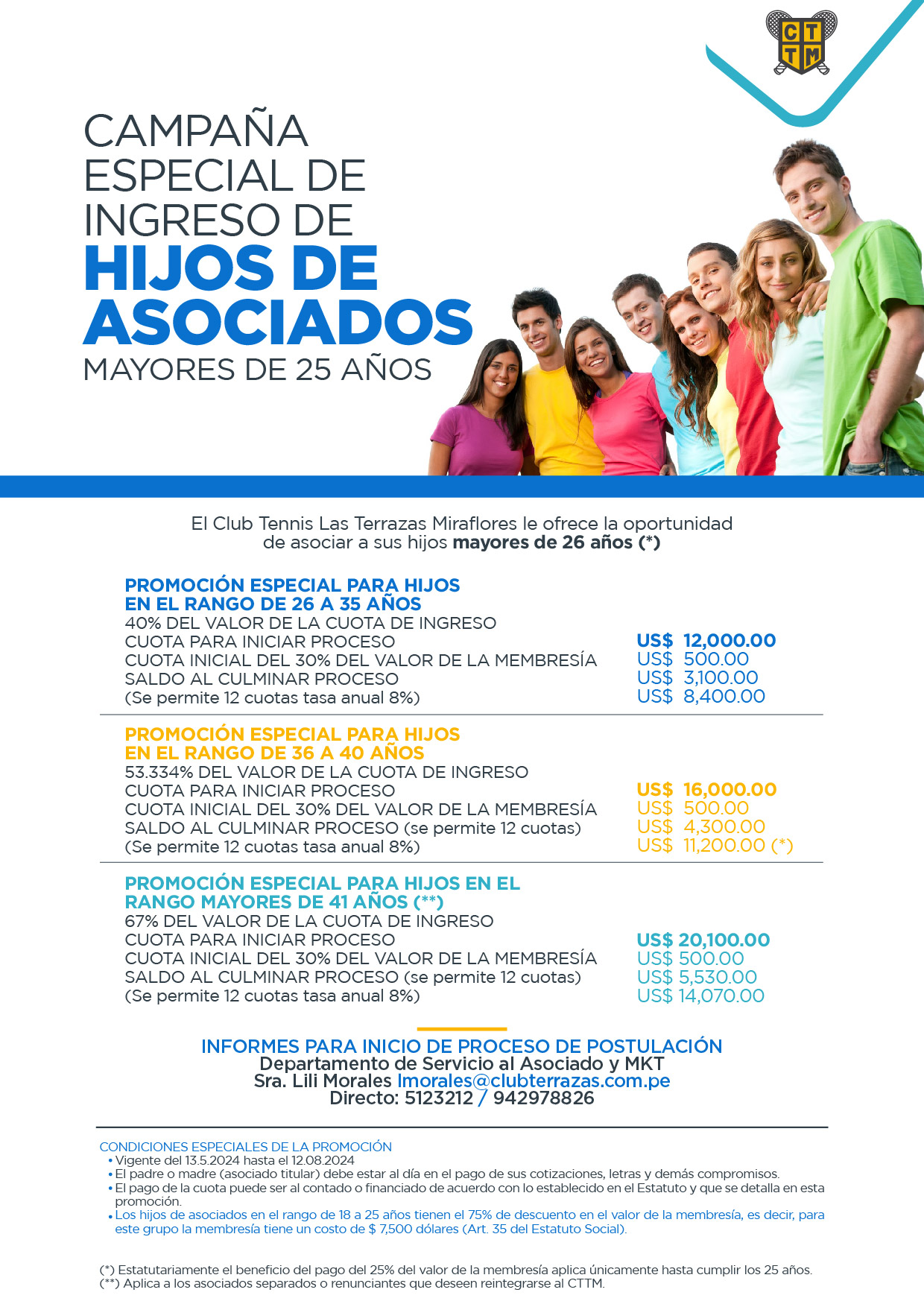 CAMPAÑA ESPECIAL DE INGRESO DE HIJOS DE ASOCIADOS MAYORES DE 25 AÑOS