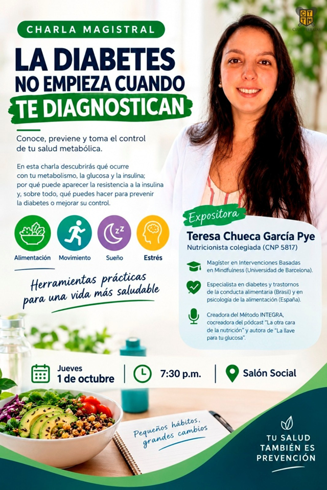 🍏💚 CHARLA MAGISTRAL | LA DIABETES NO EMPIEZA CUANDO TE DIAGNOSTICAN