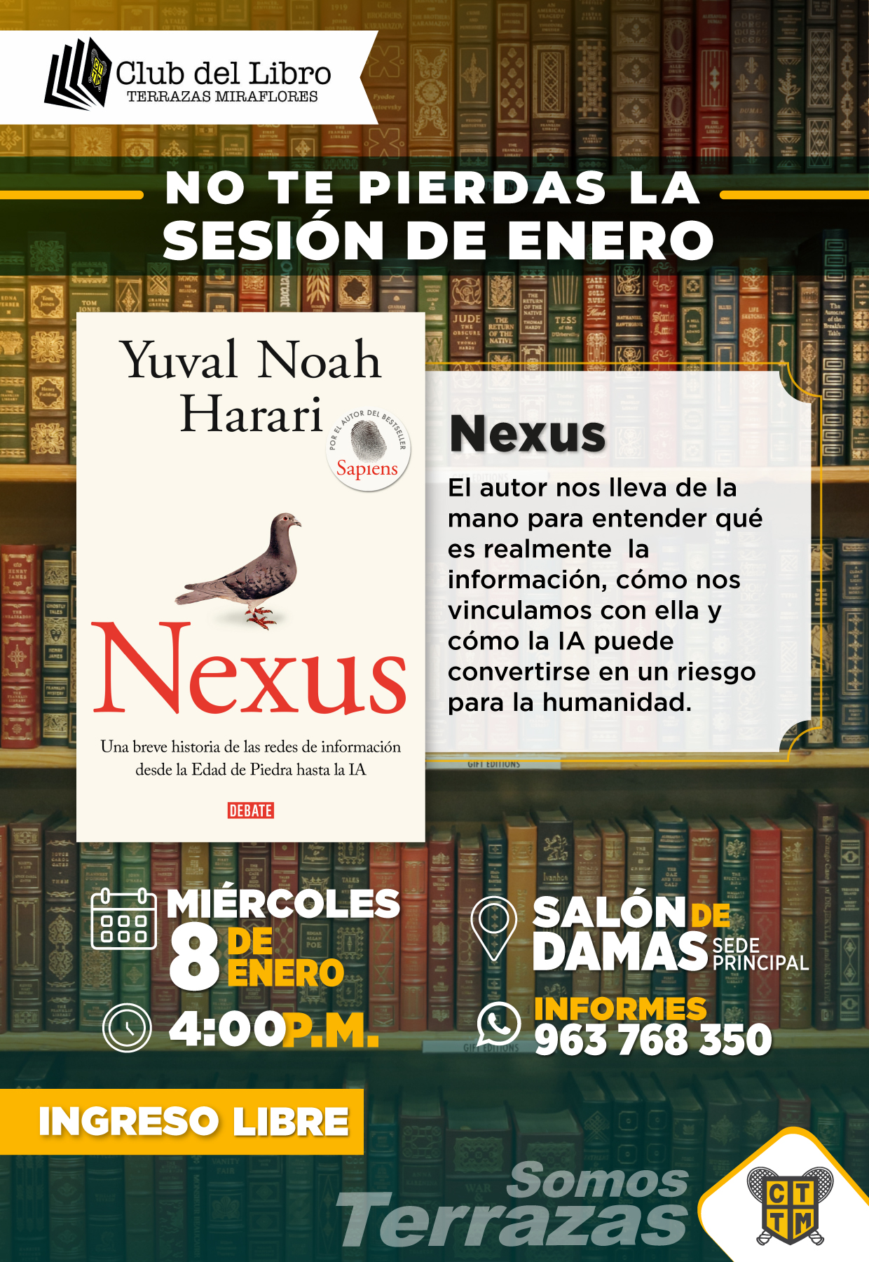 📅 TE INVITAMOS A LA SESIÓN DE ENERO DEL CLUB DEL LIBRO 📚