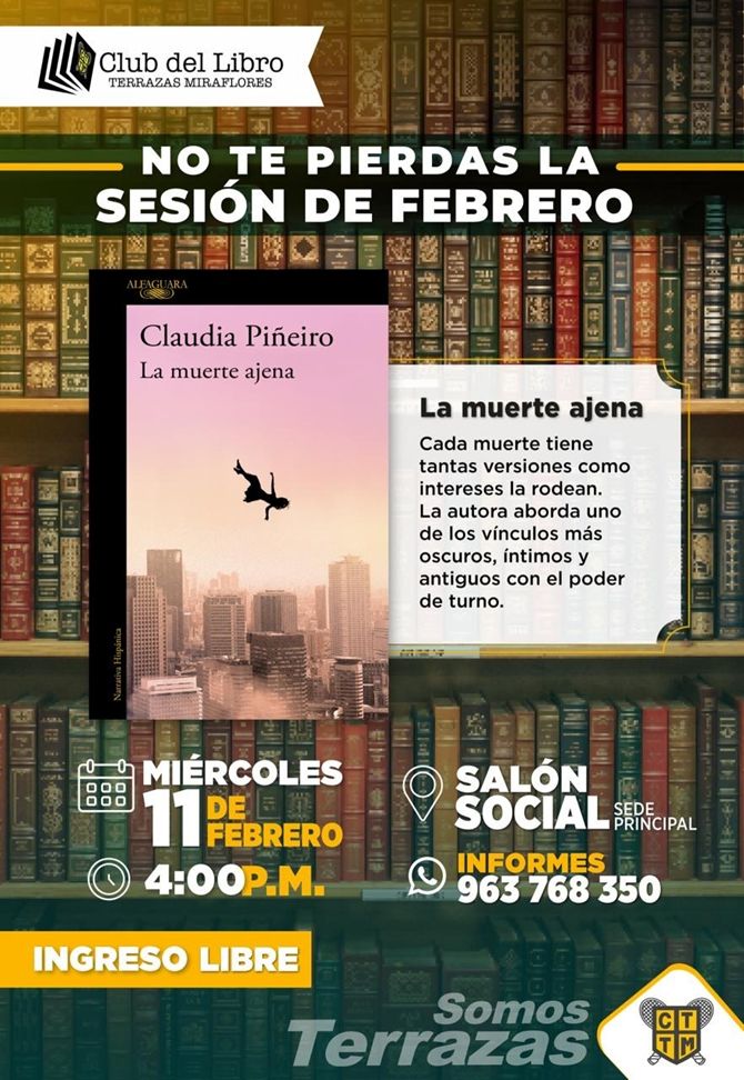 📅 TE INVITAMOS A LA SESIÓN DE FEBRERO DEL CLUB DEL LIBRO 📚