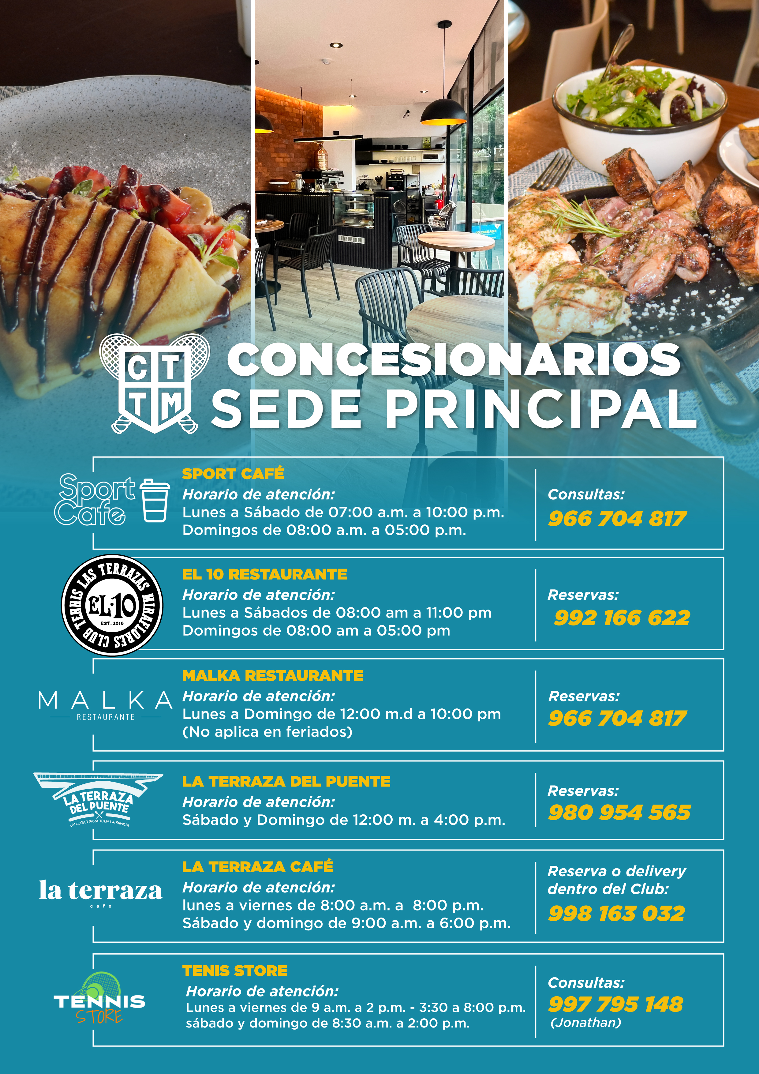 🍽️✨ CONCESIONARIOS – SEDE PRINCIPAL ✨🍽️