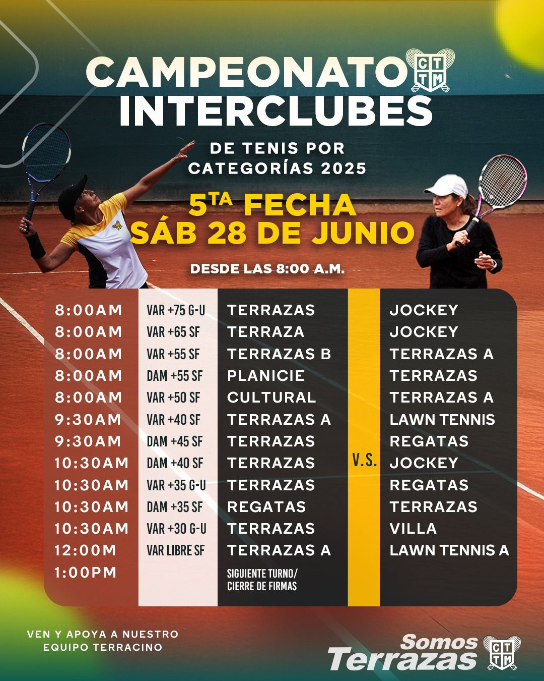 🎾🏆5TA FECHA CAMPEONATO INTERCLUBES POR CATEGORÍAS 🎾