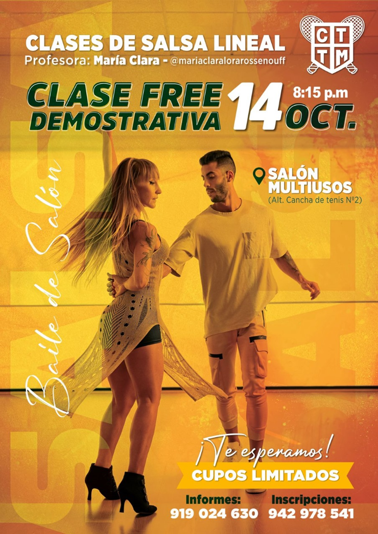 💃🕺 CLASE FREE DEMOSTRATIVA – SALSA LINEAL 🎵✨