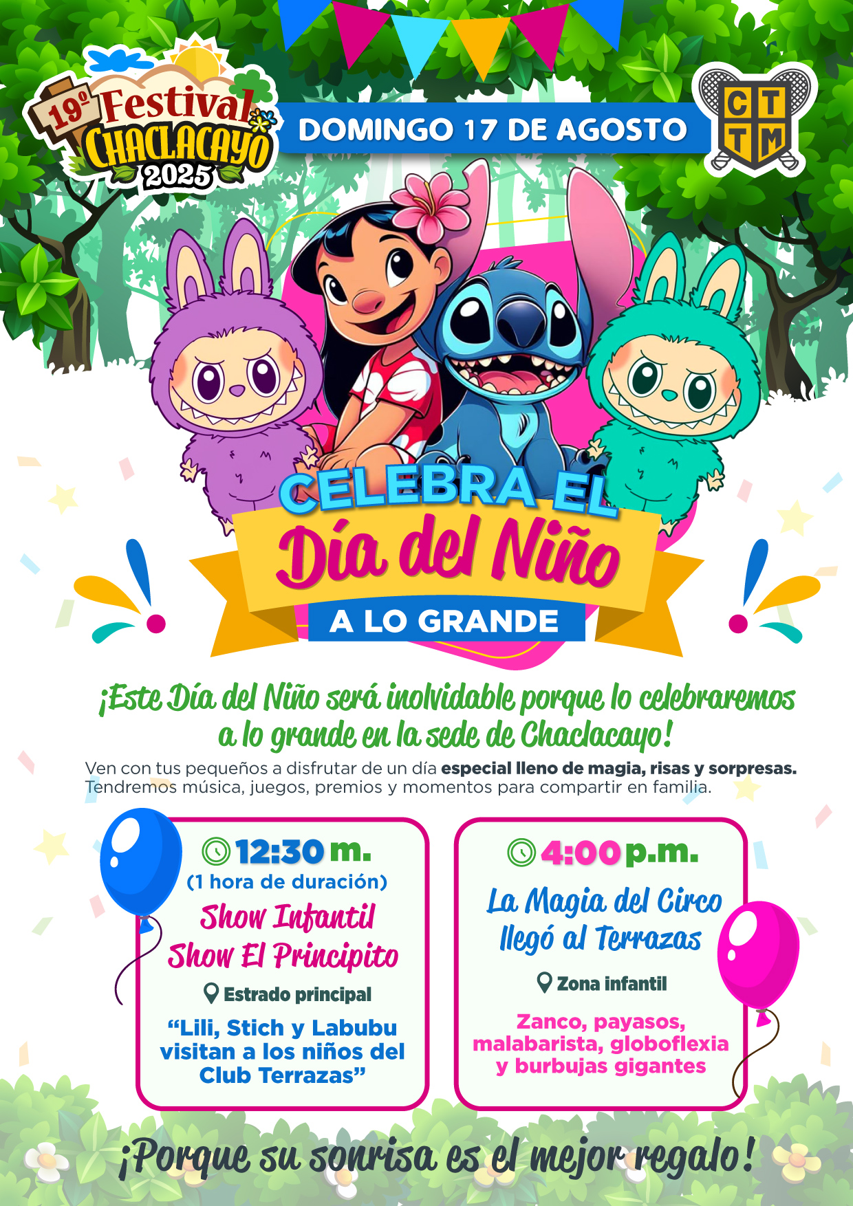 🎉👧👦 ¡CELEBRA EL DÍA DEL NIÑO EN CHACLACAYO! 🌳🥳