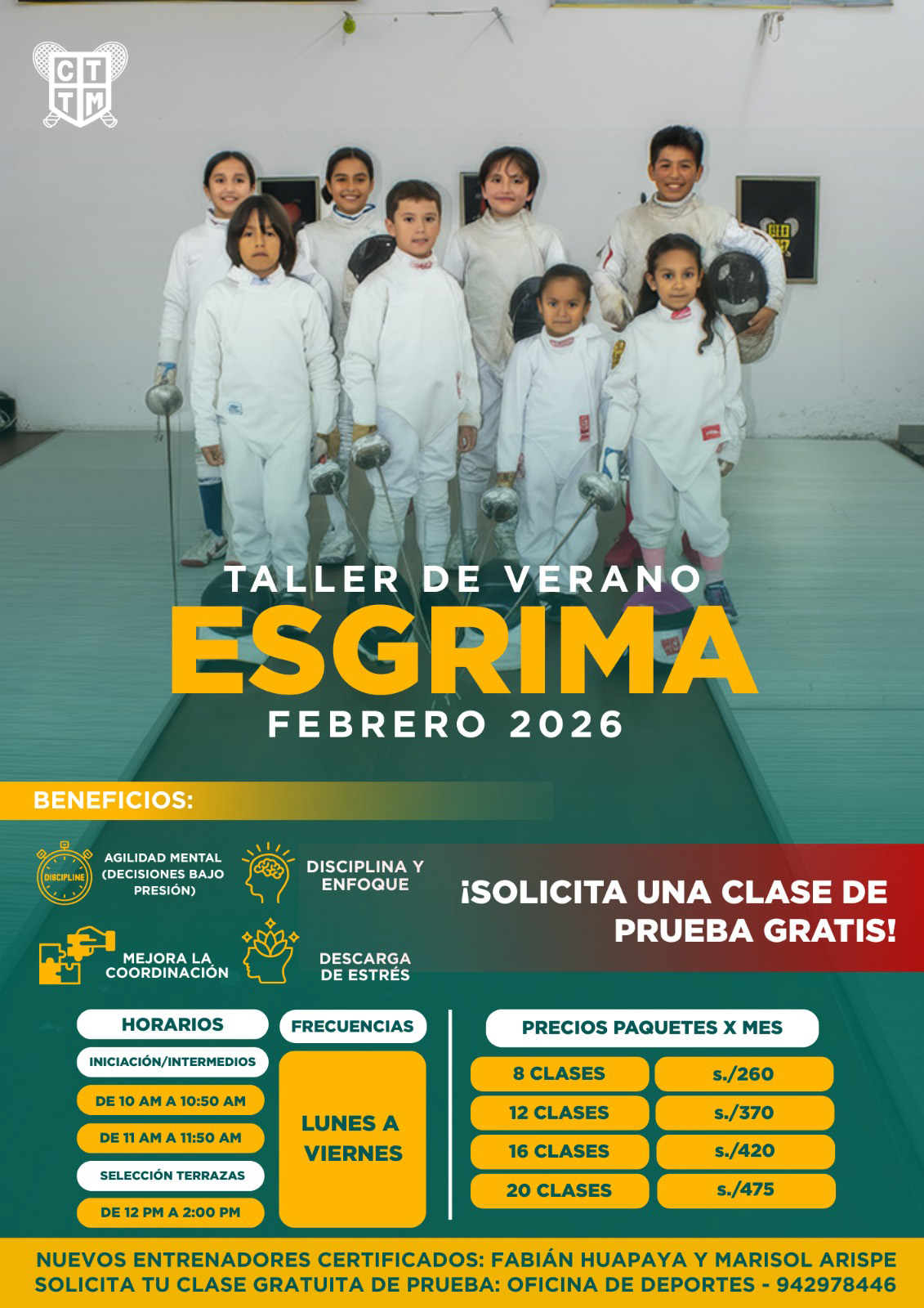 ☀️🤺 TALLER DE VERANO ESGRIMA – FEBRERO 2026