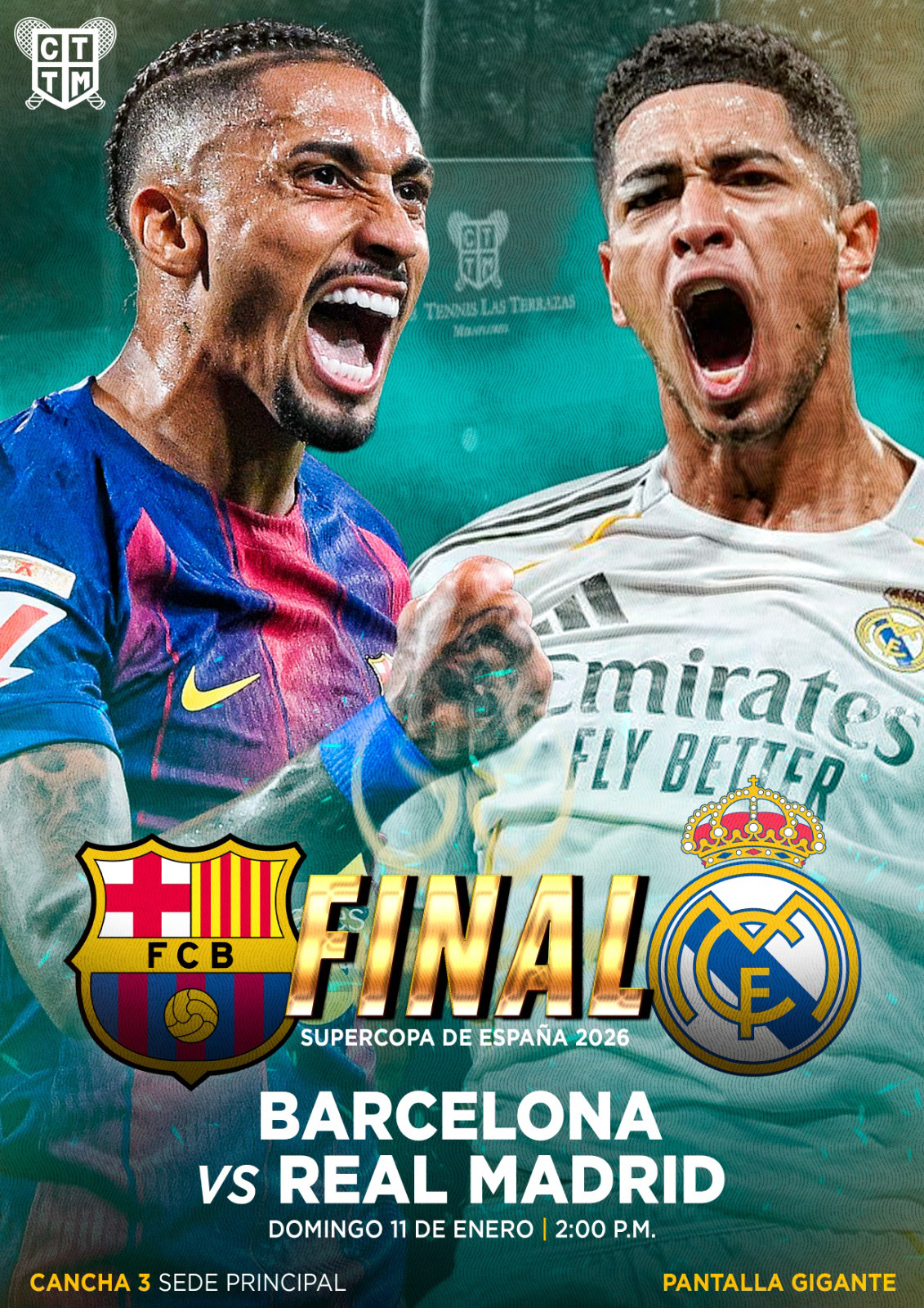 ⚽🎥📺 FINAL DE SUPERCOPA DE ESPAÑA 2026 EN PANTALLA GIGANTE 🎉🙌