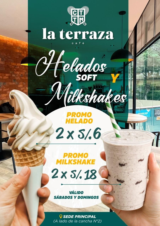 ¡FINES DE SEMANA MÁS DULCES EN LA TERRAZA CAFÉ! 🍦🥤✨