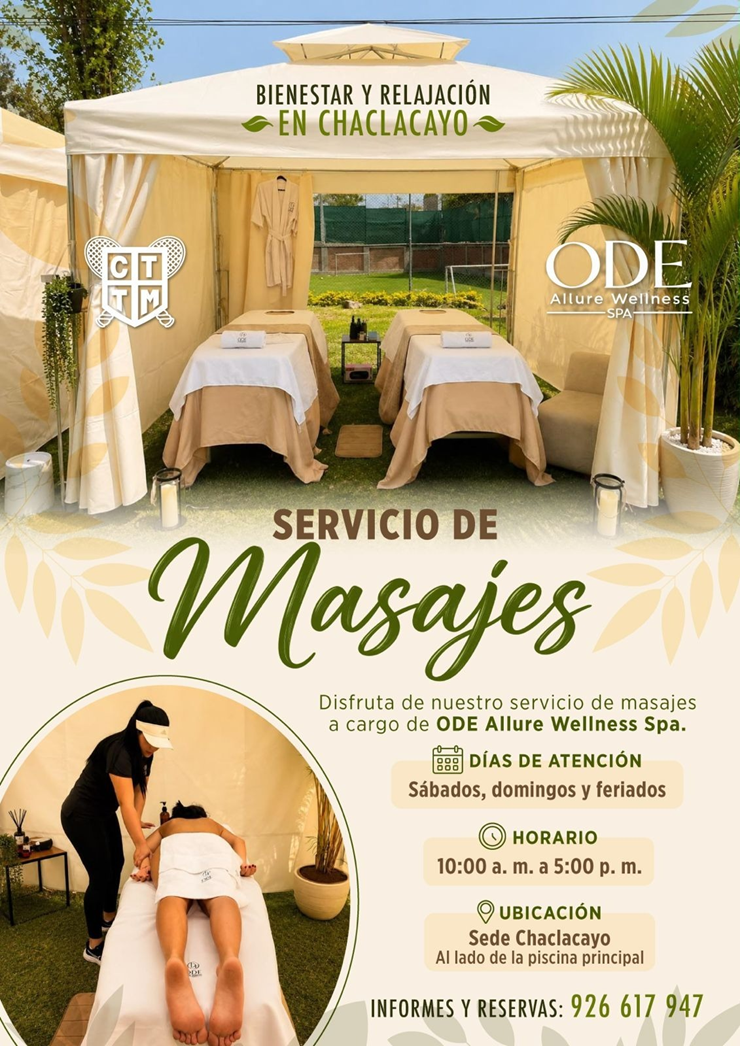 💆‍♀️ SERVICIO DE MASAJES EN SEDE CHACLACAYO