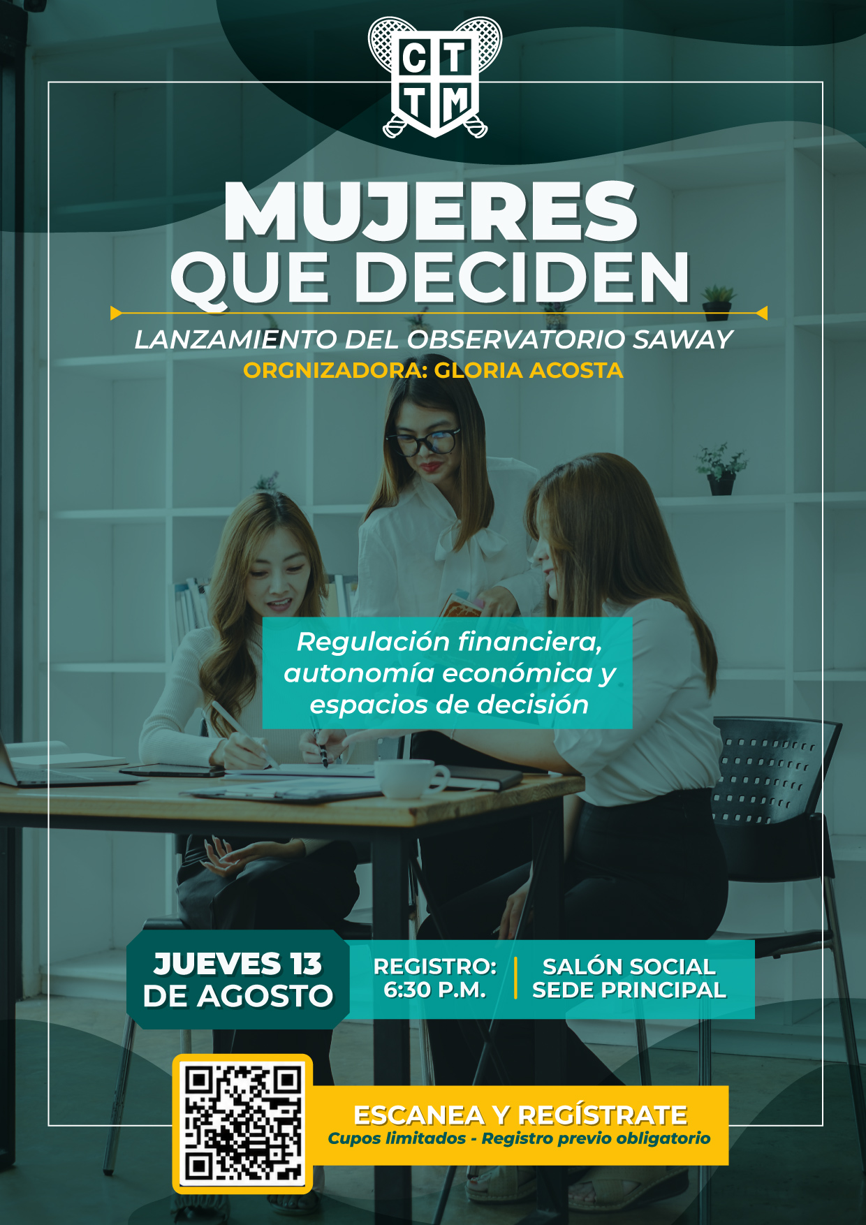 📢👩‍💼 ¡TE INVITAMOS! 🚀 ¡IMPULSA TU LIDERAZGO! MUJERES QUE DECIDEN 🌟 REGÍSTRATE AHORA ✍️