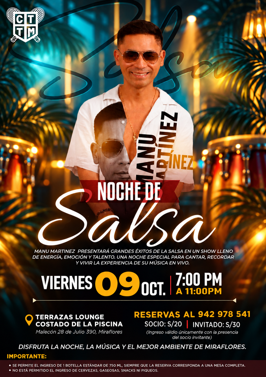 💃🎶 TERRAZAS LOUNGE – NOCHE DE SALSA