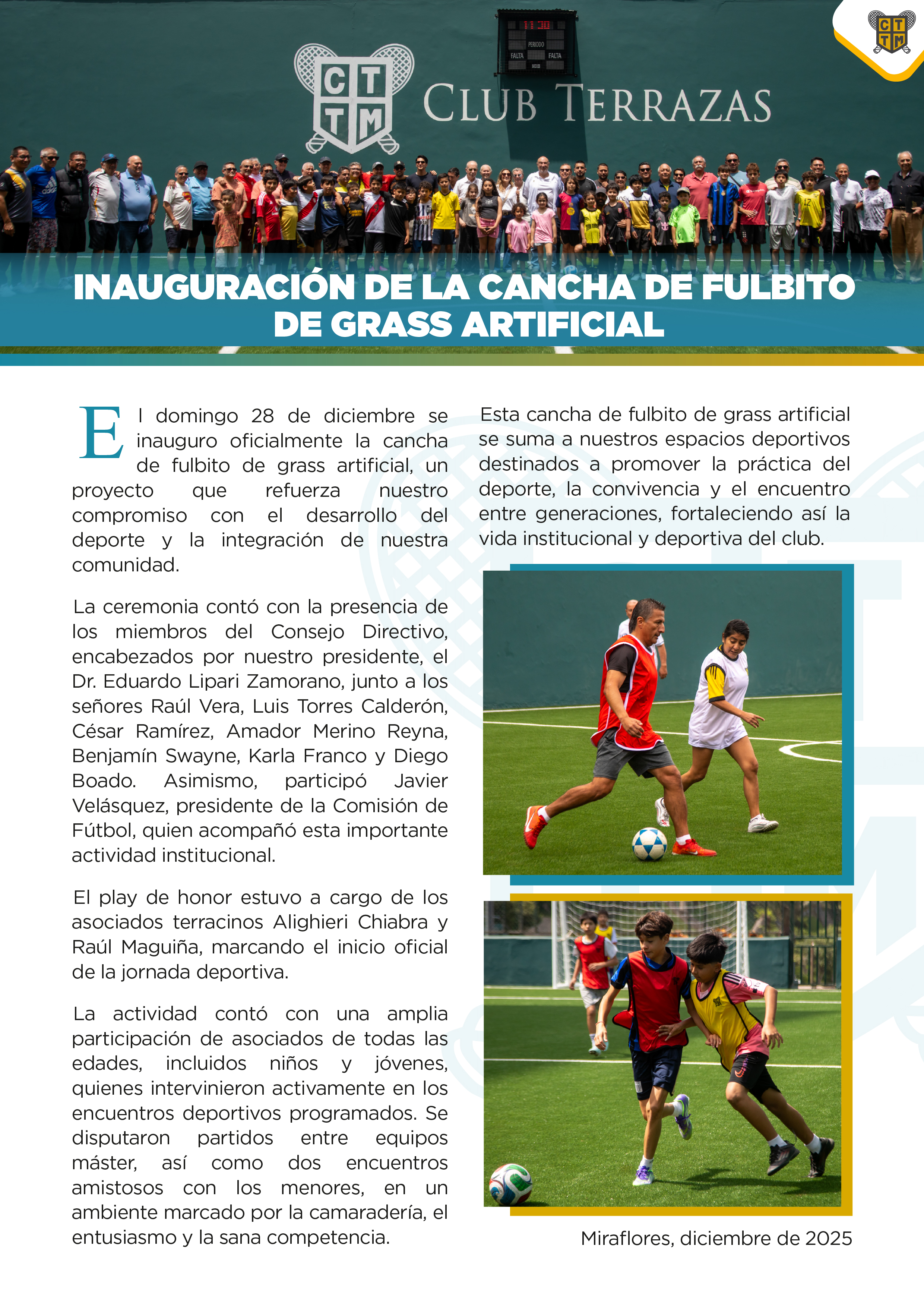 ⚽🎉 INAUGURACIÓN DE LA CANCHA DE FULBITO 🎉⚽