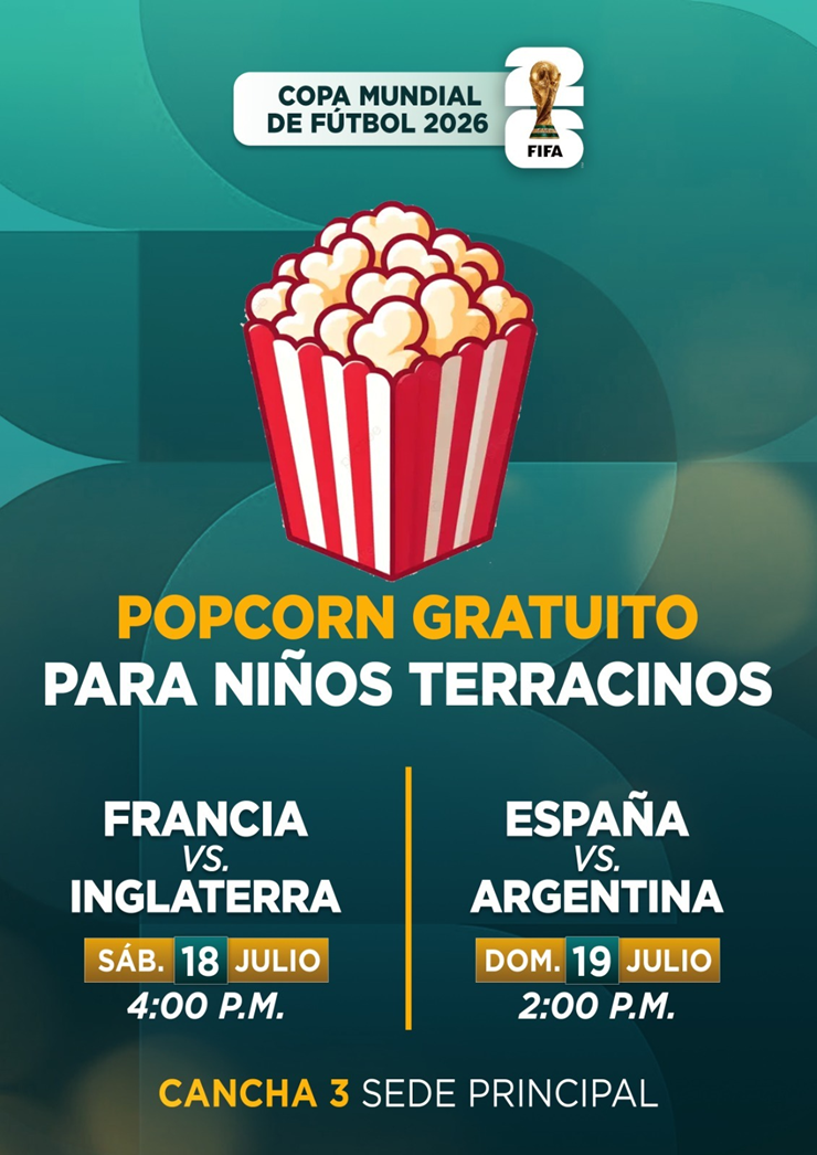 🌍🍿 ¡EL MUNDIAL SE VIVE EN EL CLUB! POPCORN GRATIS PARA LOS NIÑOS