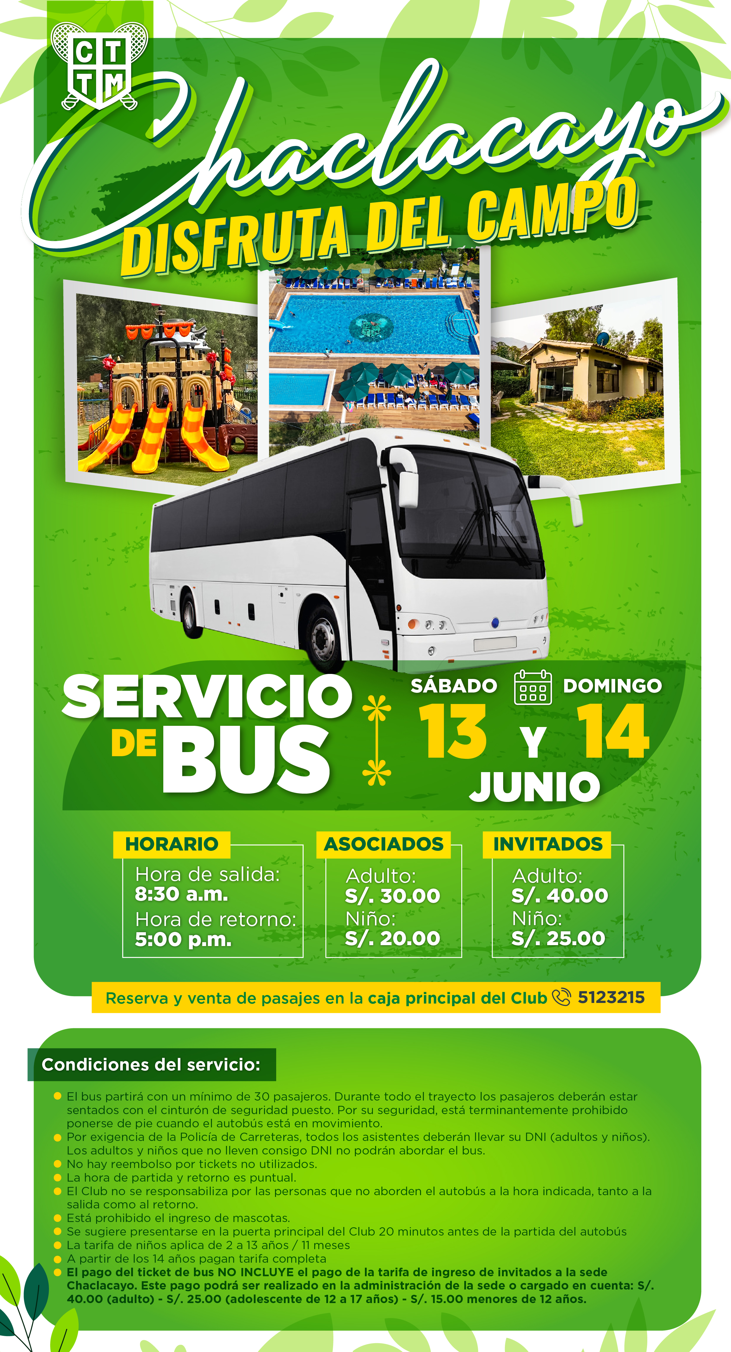 🚌 SERVICIO DE BUS A SEDE CHACLACAYO 🚌