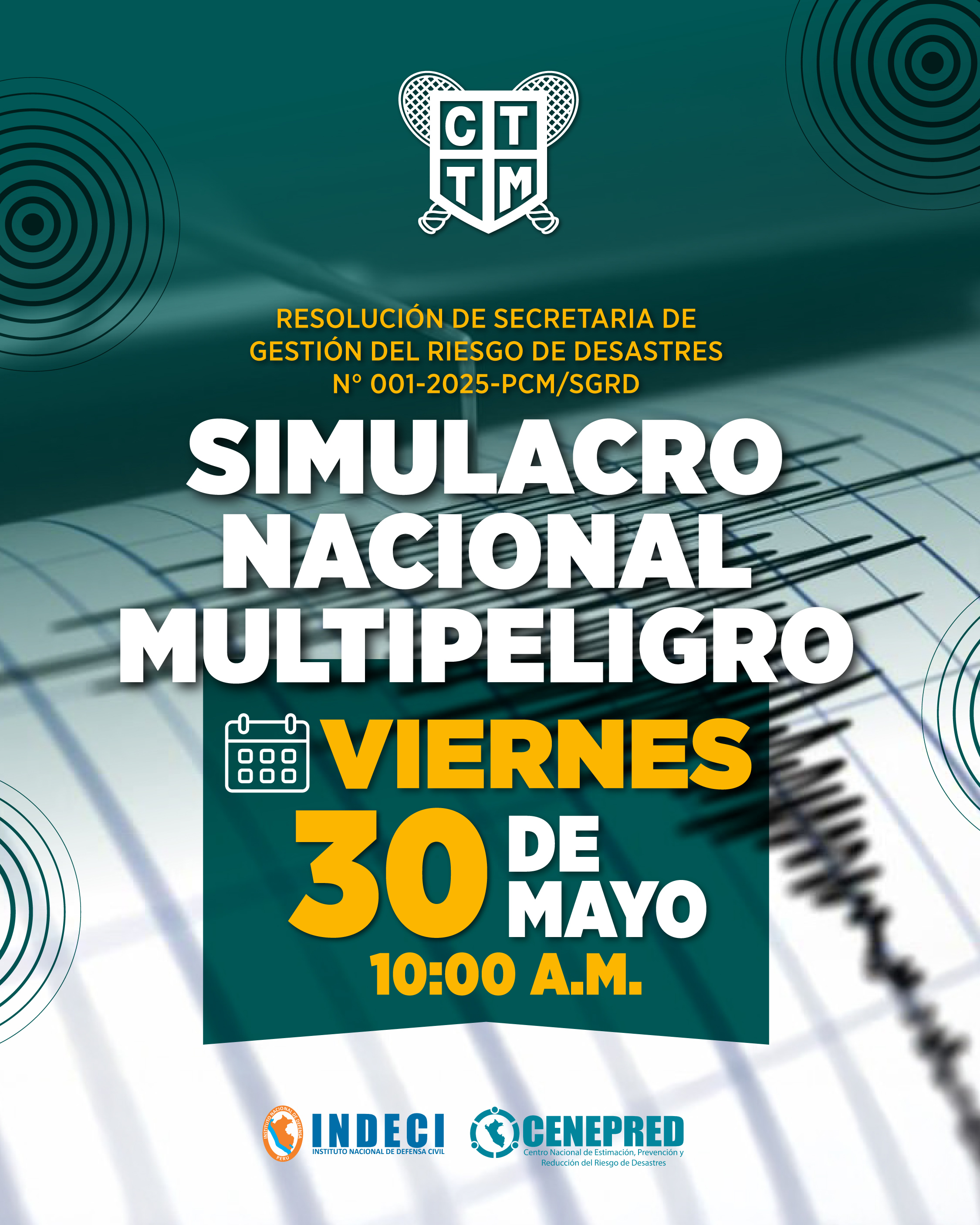 🚨 SIMULACRO NACIONAL MULTIPELIGRO 🌪️🔥🌊🧯