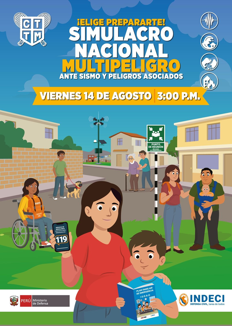 🚨 SIMULACRO NACIONAL MULTIPELIGRO | VIERNES 14 DE AGOSTO