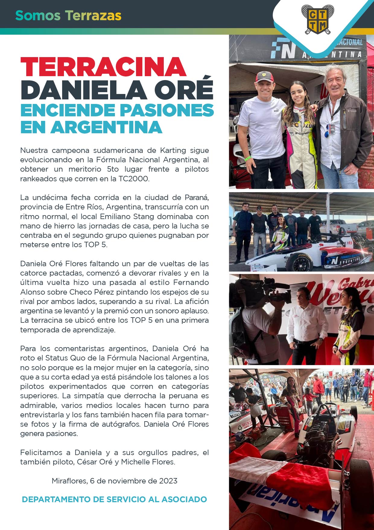TERRACINA DANIELA ORÉ ENCIENDE PASIONES EN ARGENTINA